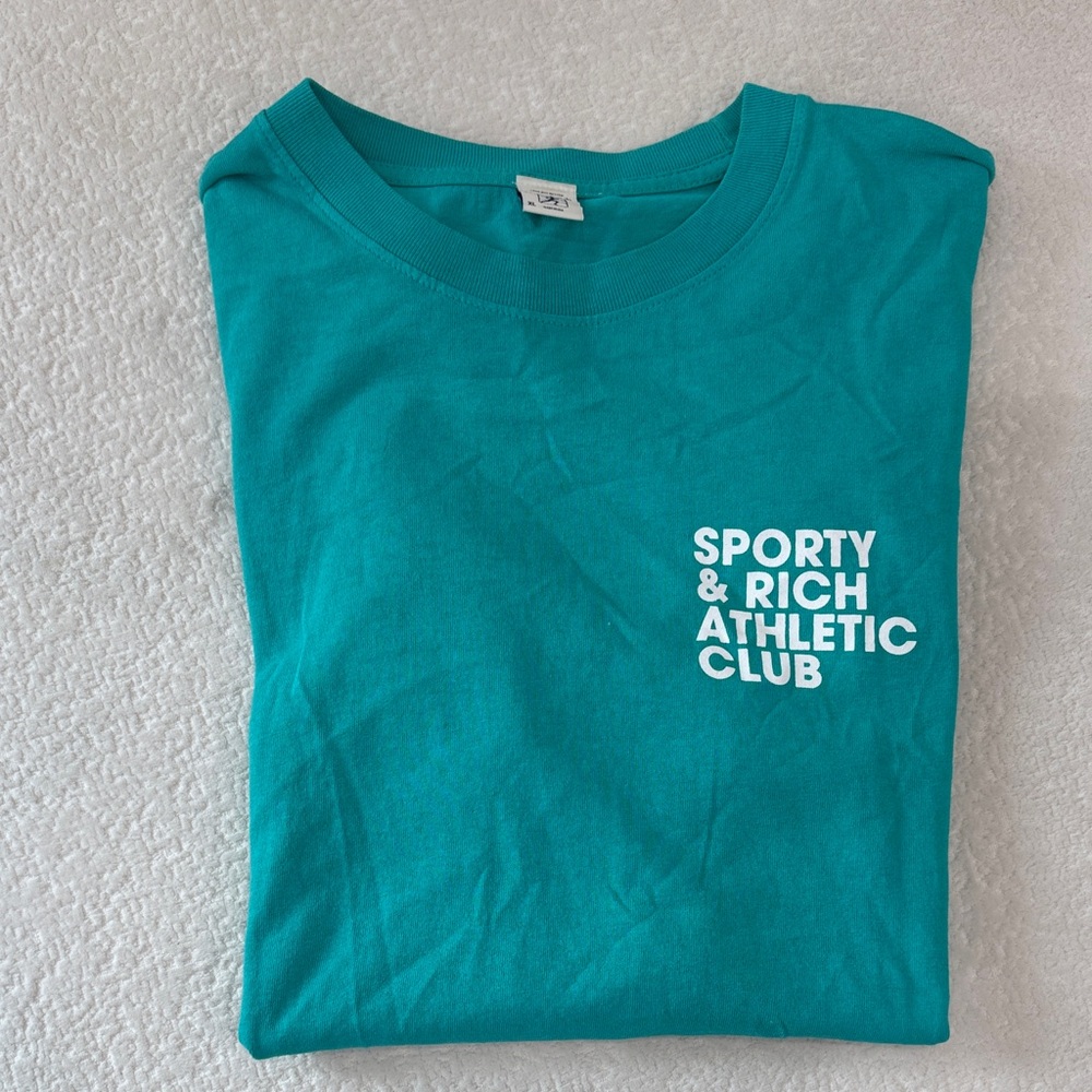 Sporty & Rich Teal Crewneck Tee
